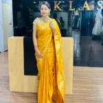 Yellow pattu saree