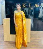 Yellow pattu saree
