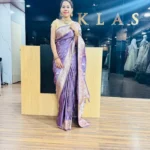 Lite purple pattu saree