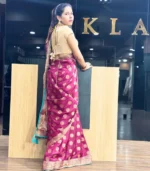 Fancy Maroon Saree - Image 2