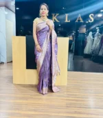 Lite purple pattu saree - Image 2