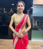 Red Fancy Silk Saree - Image 2