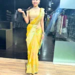 Yellow fancy saree