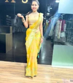 Yellow fancy saree