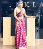 Fancy Maroon Saree - Image 3