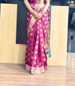 Fancy Maroon Saree - Image 4