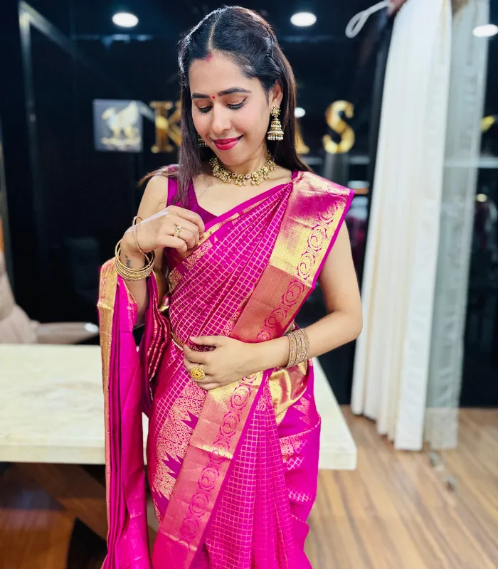 8 Kanchipuram Vintage Saree - Image 1