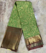 Parrot Green Kanchipuram Silk Saree