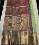 Parrot Green Kanchipuram Silk Saree - Image 2