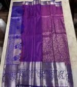 Purple Kanchipuram Silk Saree - Image 3