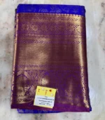Royal Blue Kanchipuram Silk Saree - Image 4