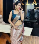 Rose Gold Kanchipuram Silk Saree - Image 4