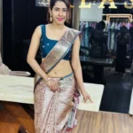 Rose Gold Kanchipuram Silk Saree