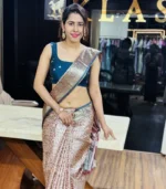 Rose Gold Kanchipuram Silk Saree