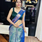 Royal Blue & Emerald Green Kanchipuram Silk Saree