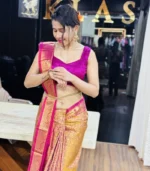 Royal Gold Kanchipuram Silk Saree - Image 3