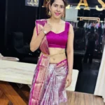 Lavender Silver Kanchipuram Silk Saree