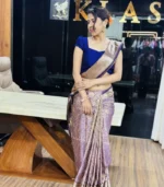 Royal Lavender Kanchipuram Silk Saree - Image 3