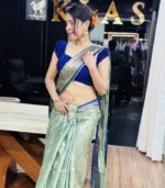 Pastel Green Kanchipuram Silk Saree - Image 4