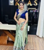 Pastel Green Kanchipuram Silk Saree - Image 3