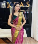 Rani Pink Kanchipuram Silk Saree - Image 2