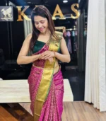 Rani Pink Kanchipuram Silk Saree - Image 4