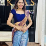 Sky Blue Kanchipuram Silk Saree