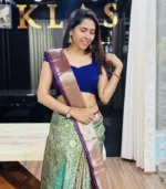 Mint Green Kanchipuram Silk Saree - Image 2