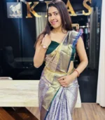 Silver Grey Kanchipuram Silk Saree