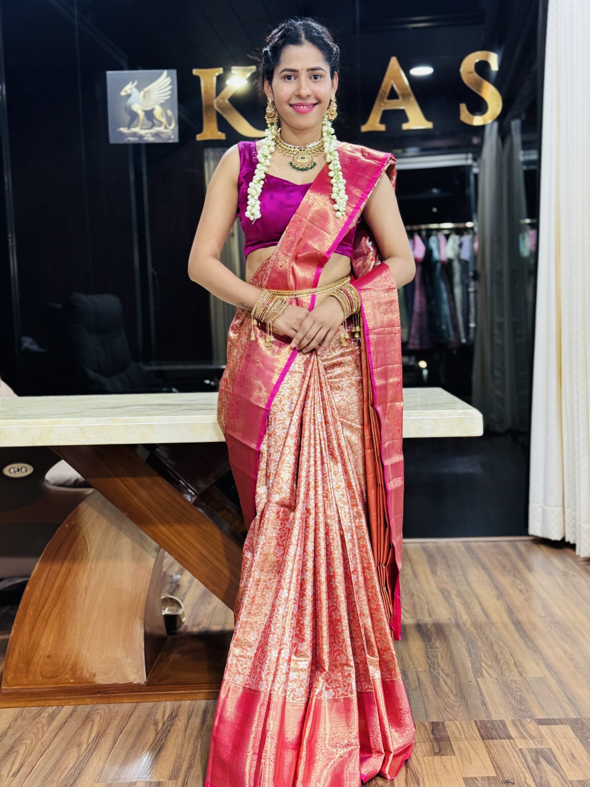 IMG_7881 Kanchipuram Pure Silk Saree - Image 1