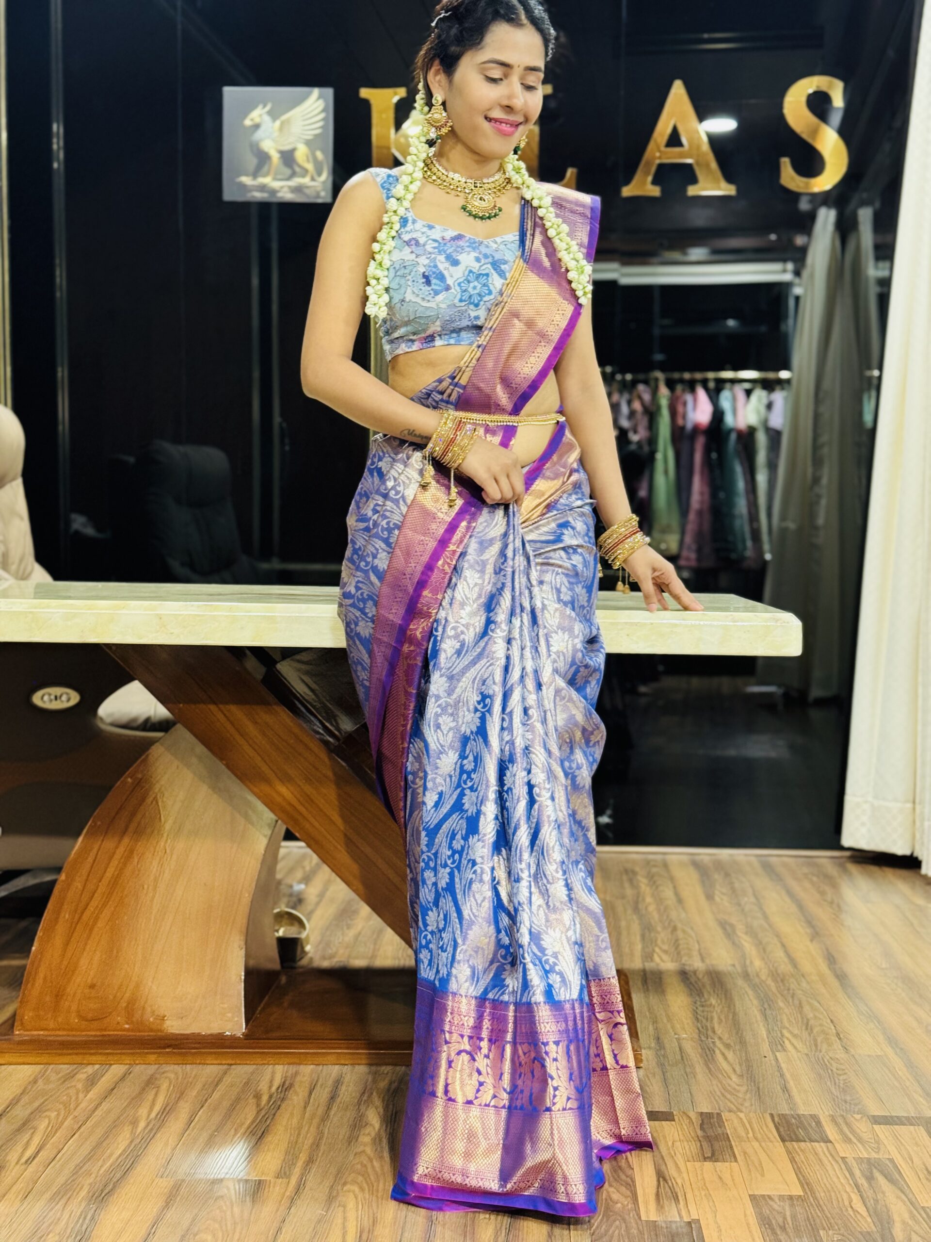 IMG_7888 Kanchipuram Pure Silk Saree - Image 1
